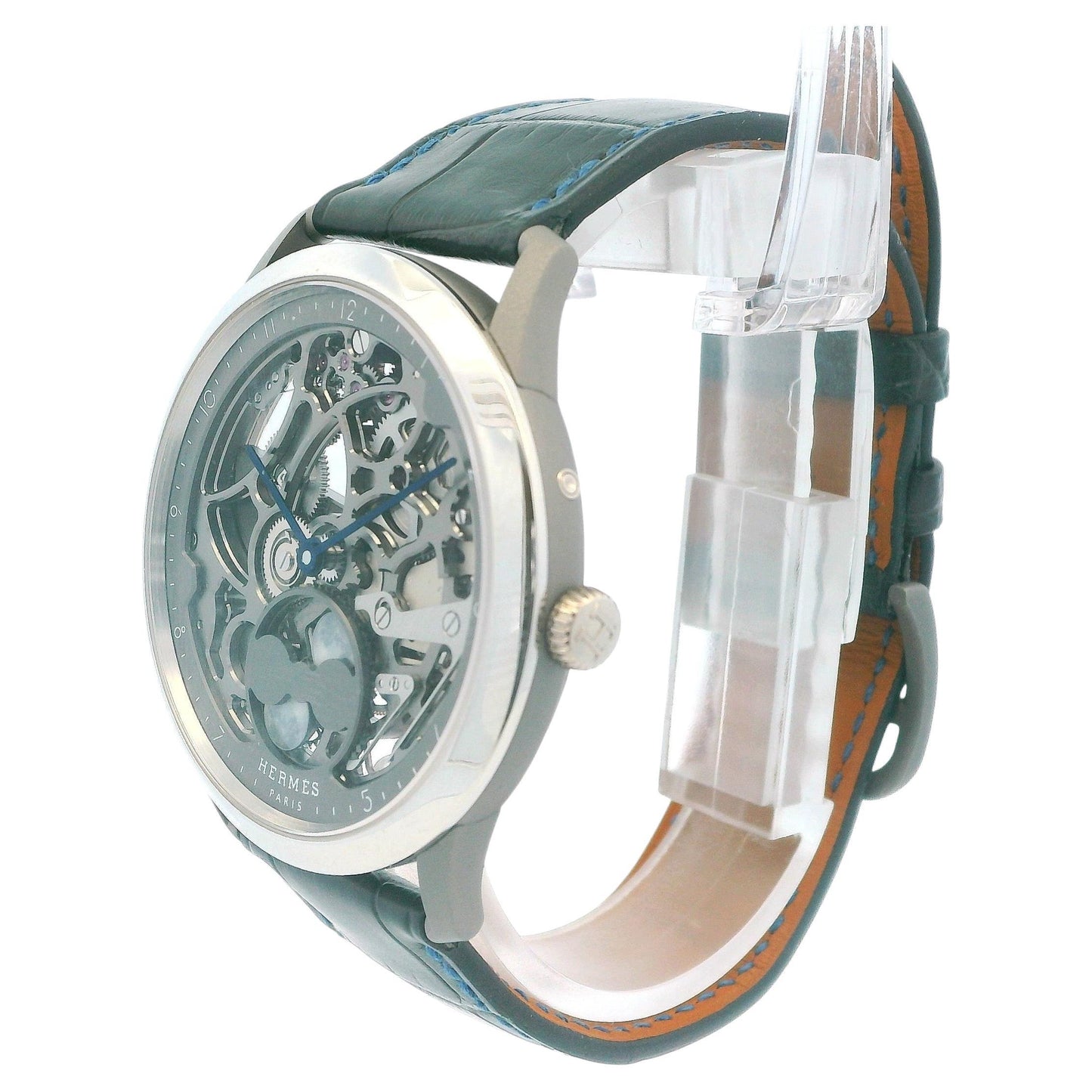 Hermès Slim D'Hermès CA6.841 Titanium/Platinum Watch & Papers