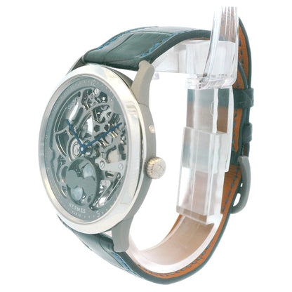 Hermès Slim D'Hermès CA6.841 Titanium/Platinum Watch & Papers