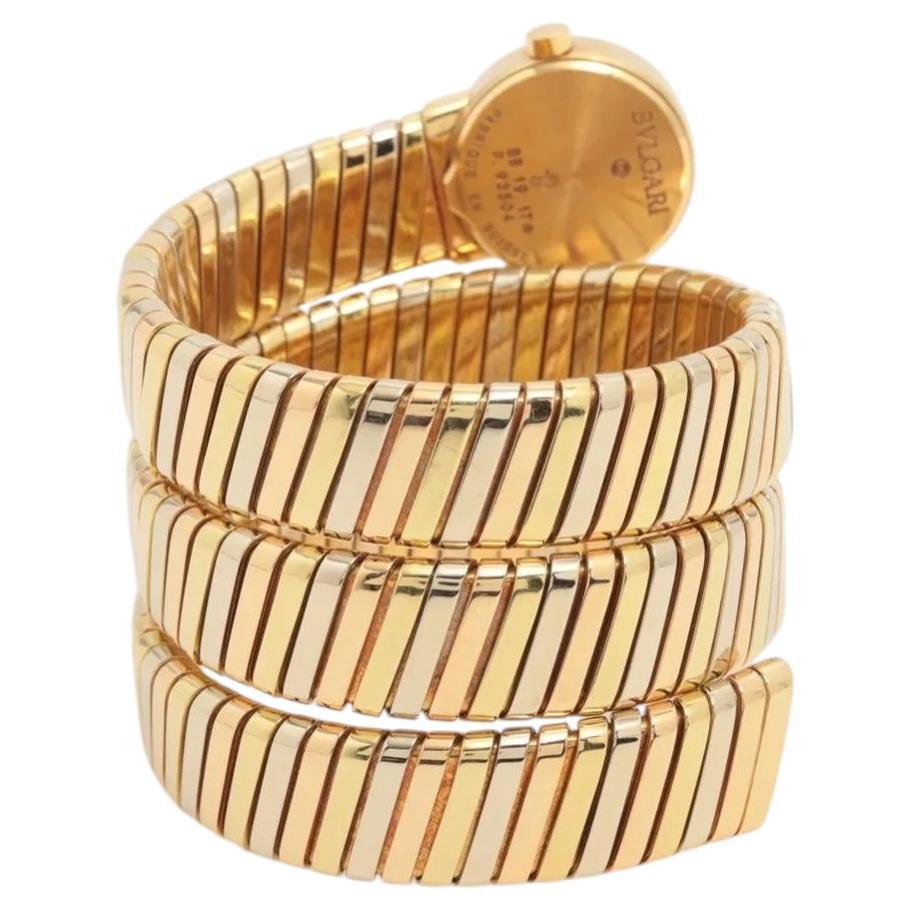 Bvlgari Tubogas BB191T Serpenti 18K Yellow, White & Rose Gold Ladies Watch