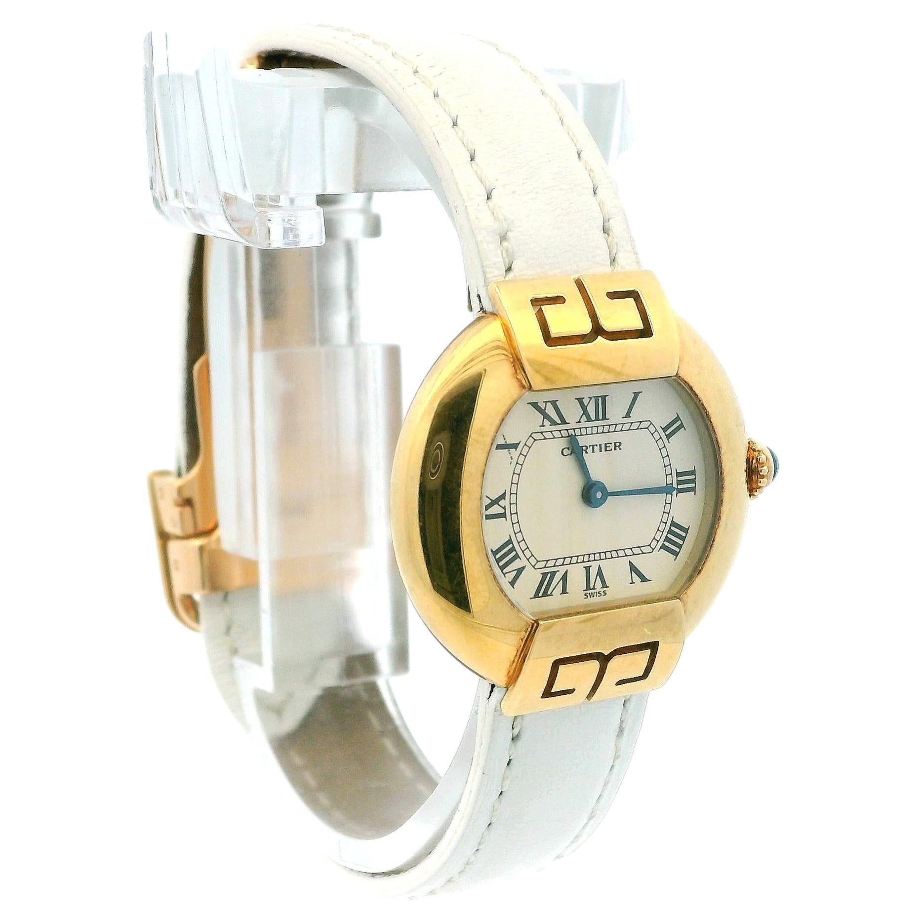 Cartier Ellipse W1513656 Art Deco 18K Yellow Gold Ladies Watch