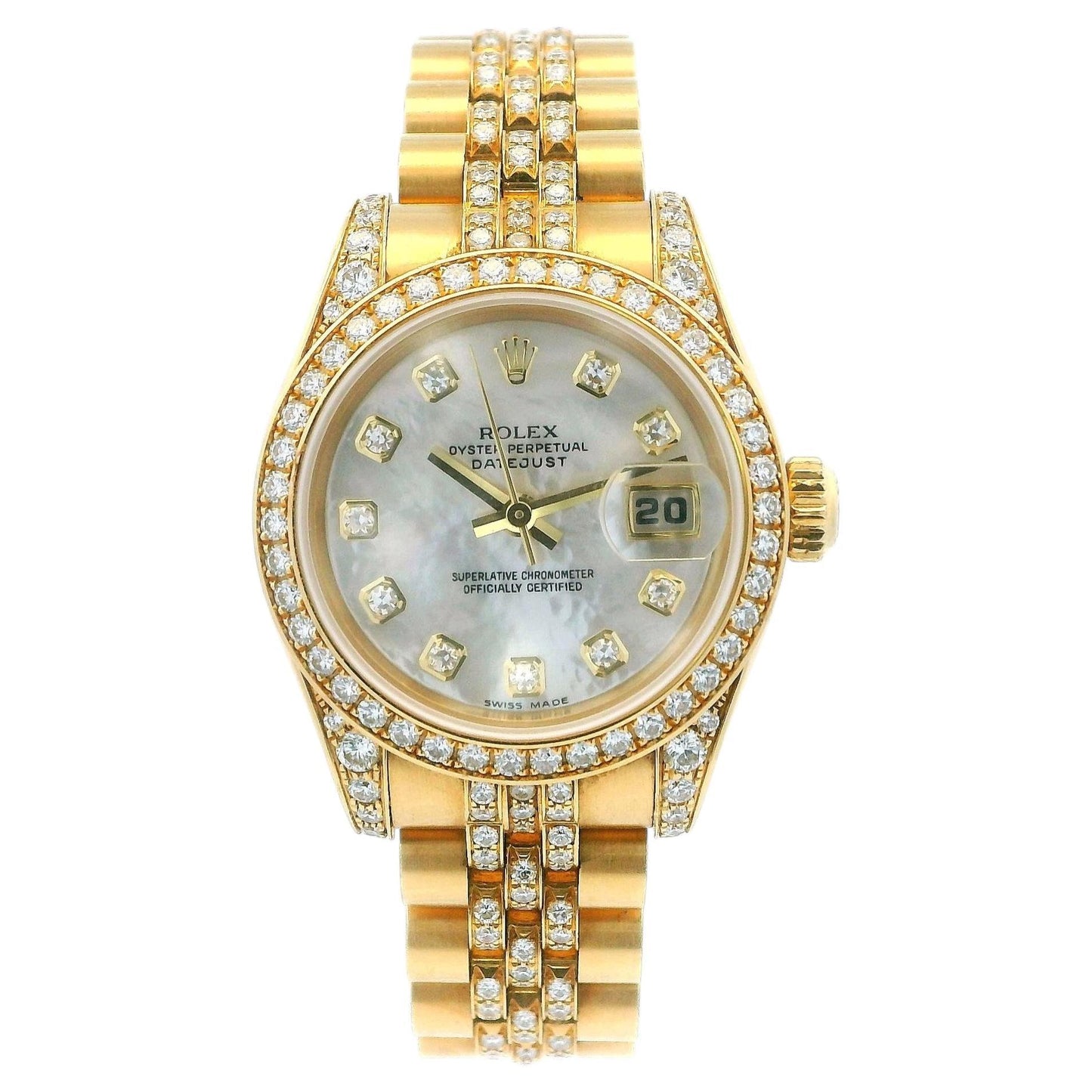 Rolex Datejust 179158 18K Yellow Gold MOP Diamond Full-Set 2006