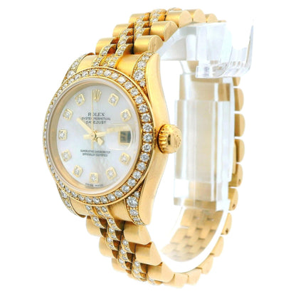 Rolex Datejust 179158 18K Yellow Gold MOP Diamond Full-Set 2006