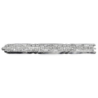 Art-Deco french Platinum 27Ct Diamond Bracelet