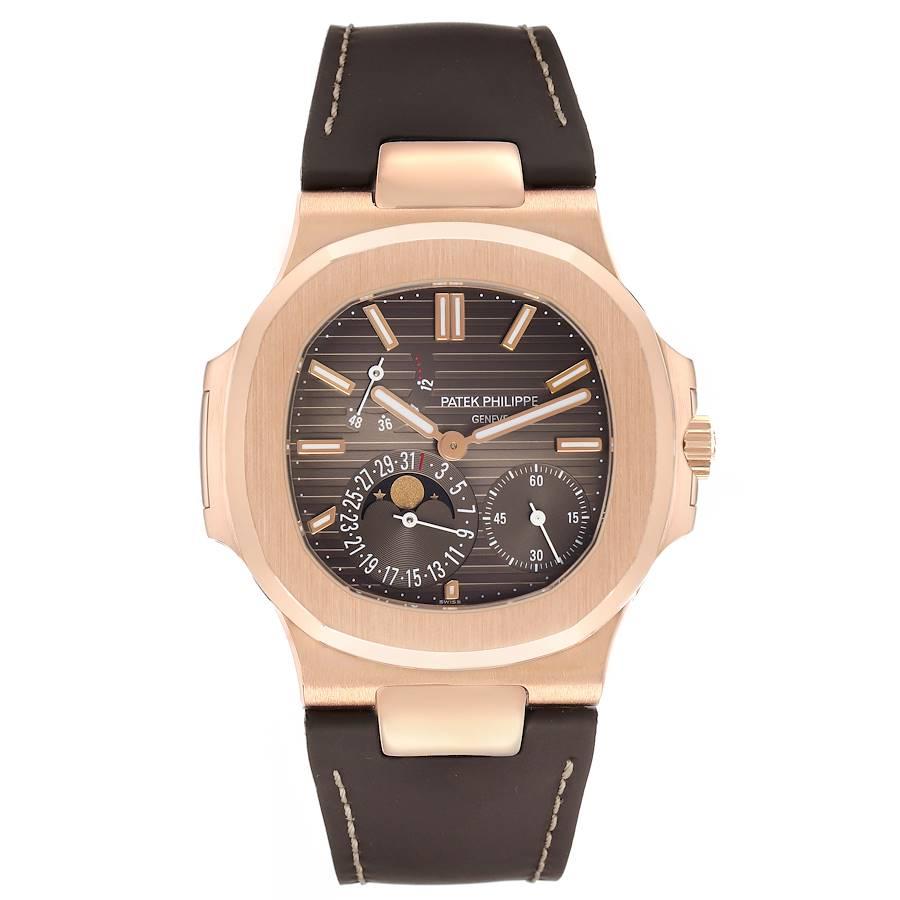 Patek Philippe Nautilus 5712R Moonphase 18K Rose Gold Mens Watch