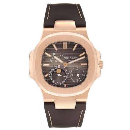 Patek Philippe Nautilus 5712R Moonphase 18K Rose Gold Mens Watch