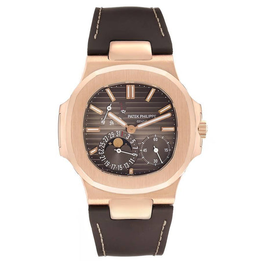 Patek Philippe Nautilus 5712R Moonphase 18K Rose Gold Mens Watch
