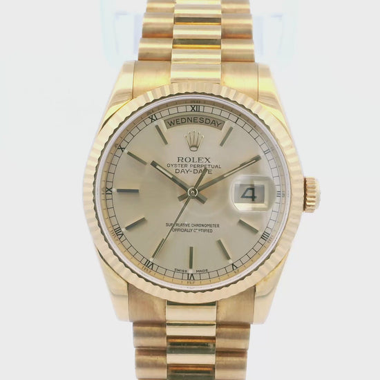 Rolex Day-Date President 118238 Champagne Dial Mens Watch Box Papers
