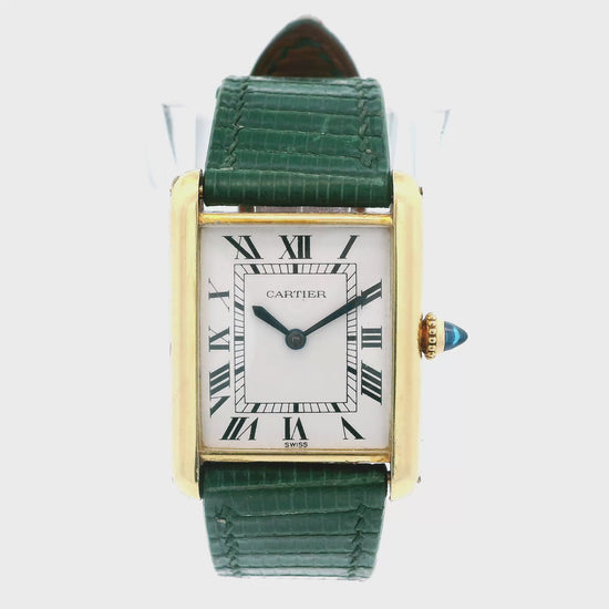 Cartier Tank 18k Yellow Gold by Cartier NY in 1980's  by Bueche Girod