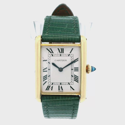 Cartier Tank 18k Yellow Gold by Cartier NY in 1980's  by Bueche Girod