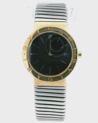 Bulgari Bulgari BB33GSCD 18K Yellow Gold, Stainless Steel Tubogas Bracelet.