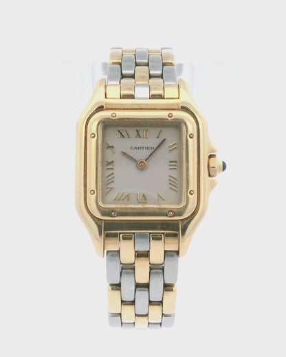 Cartier Panthere W25040L6 Two Tone V-Link Ladies Watch