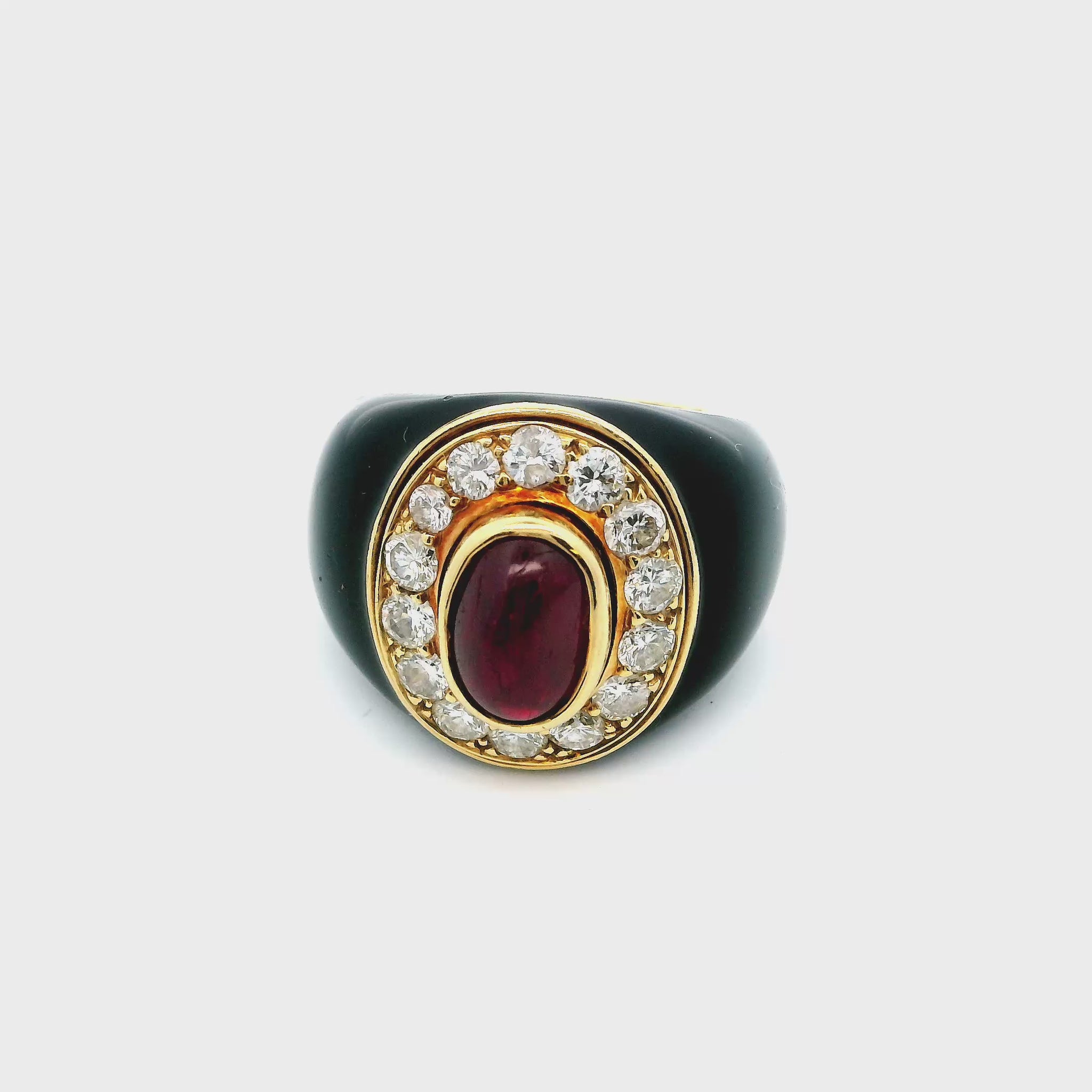 Andrew Clunn 18k Ruby & Diamond Ring