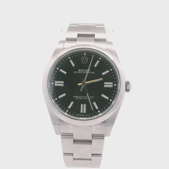 Rolex Oyster Perpetual 124300 Black Dial Mens Watch Box & Papers(Pre-Owned)