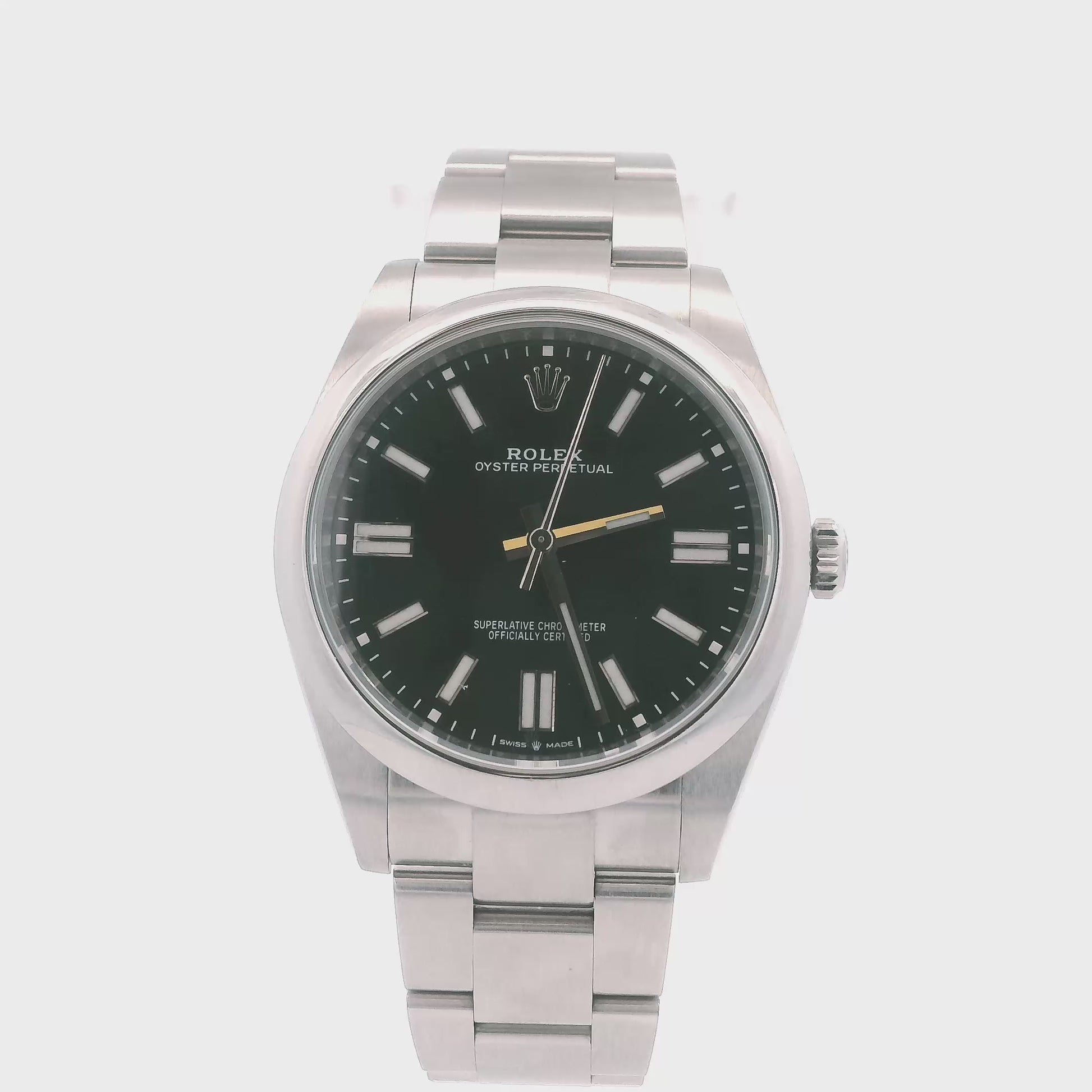 Rolex Oyster Perpetual 124300 Black Dial Mens Watch Box & Papers(Pre-Owned)