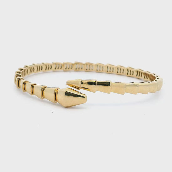 Bvlgari Serpenti Thin Bracelet 18k Yellow Gold Box & Papers 2023