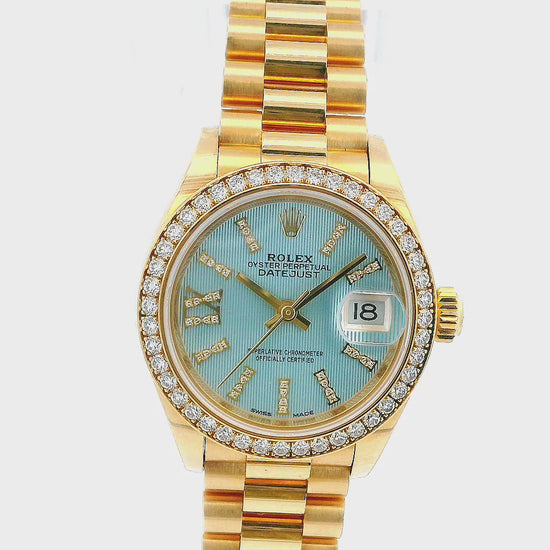 Rolex Datejust 279138 RBR 28mm Diamond Dial & Bezel Ladies Watch