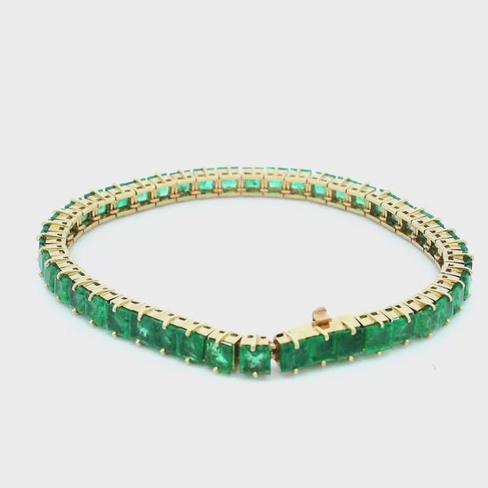 Emerald Line 18K Yellow Gold Bracelet
