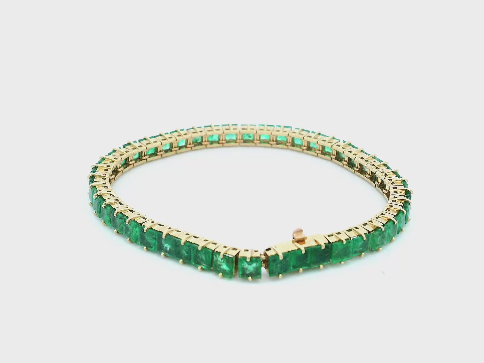 Emerald Line 18K Yellow Gold Bracelet