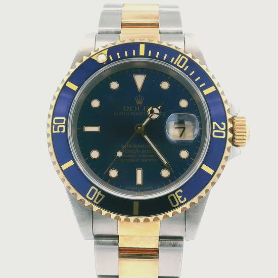 Rolex Submariner 16613 Blue Dial Mens Watch