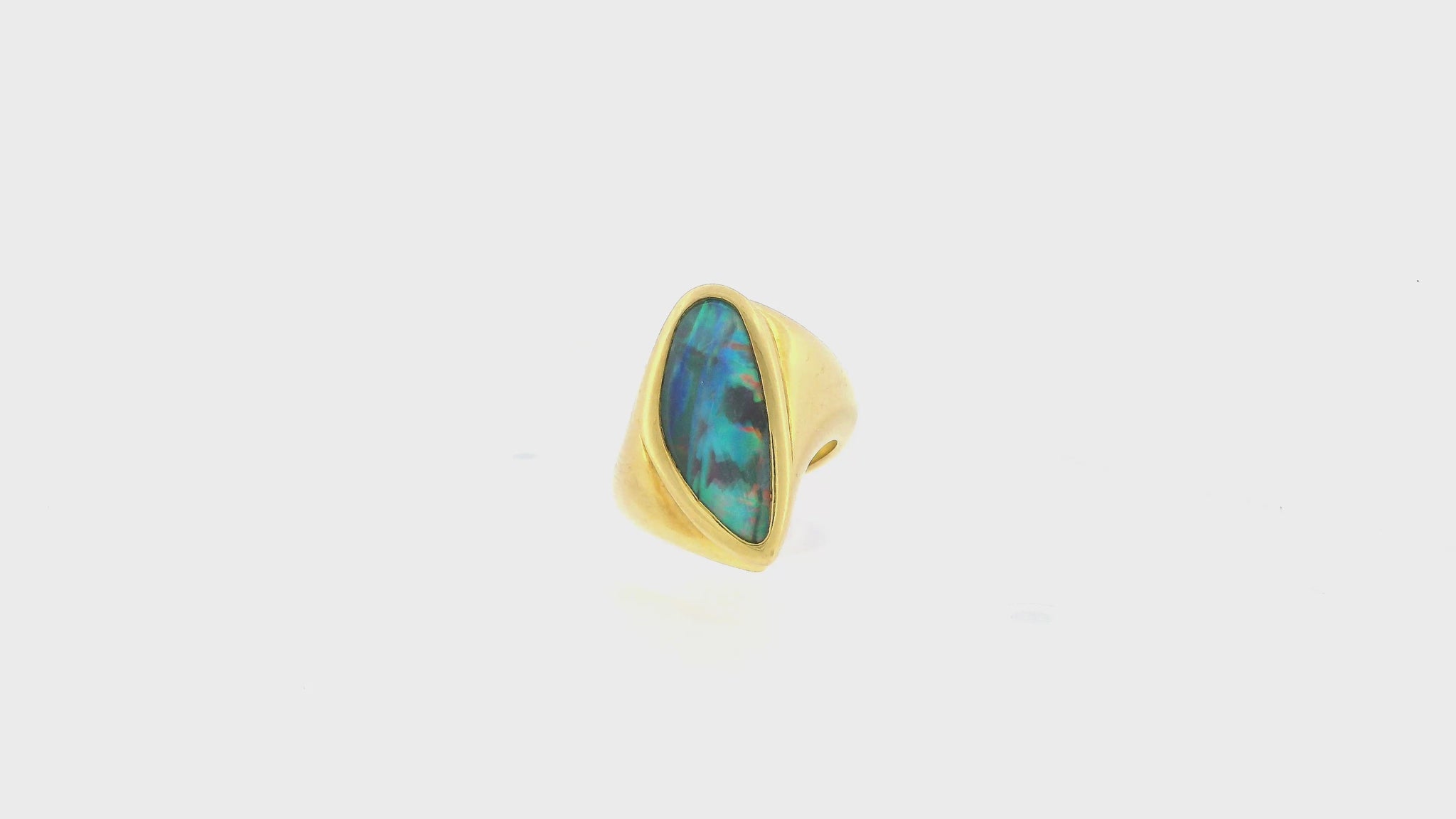 Freeform Opal Ring 18K Yellow Gold