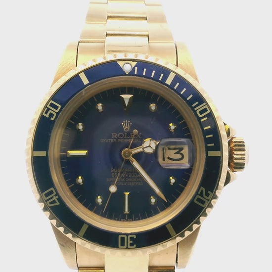 Rolex Submariner Date 1680 Blue Nipple Dial Mens Watch