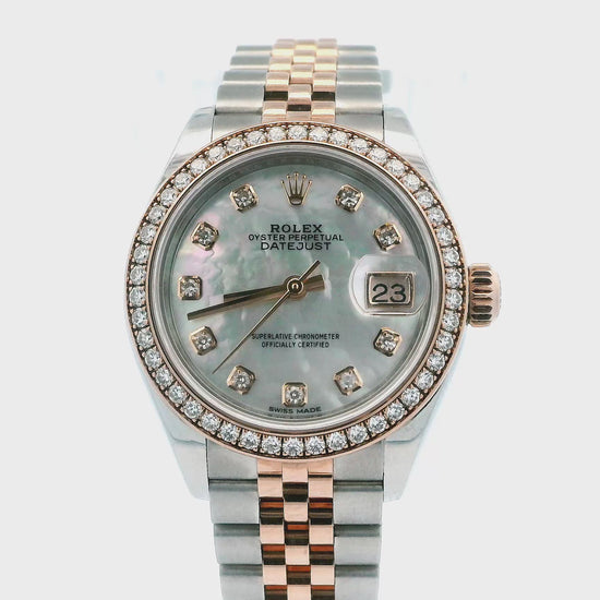 Rolex Datejust 279381RBR Diamond MOP Dial Two-Tone Watch Box Papers