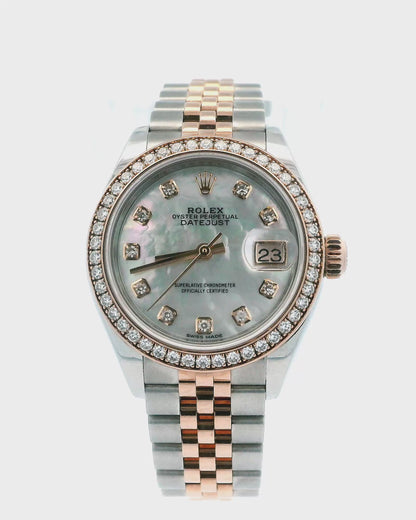 Rolex Datejust 279381RBR Diamond MOP Dial Two-Tone Watch Box Papers