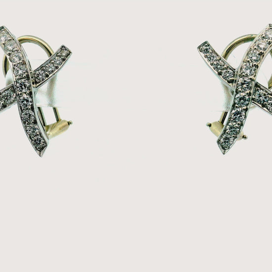 Tiffany Paloma Picasso "X" pave Earrings