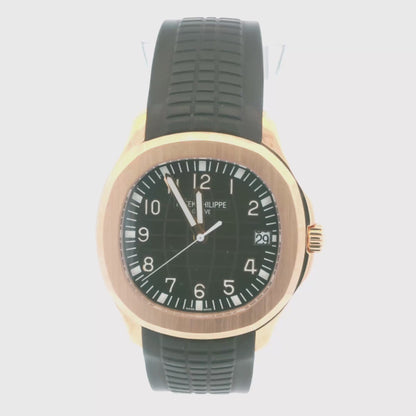 Patek Philippe Aquanaut 5167/1R Chocolate Dial 18K Rose Gold Box & Papers