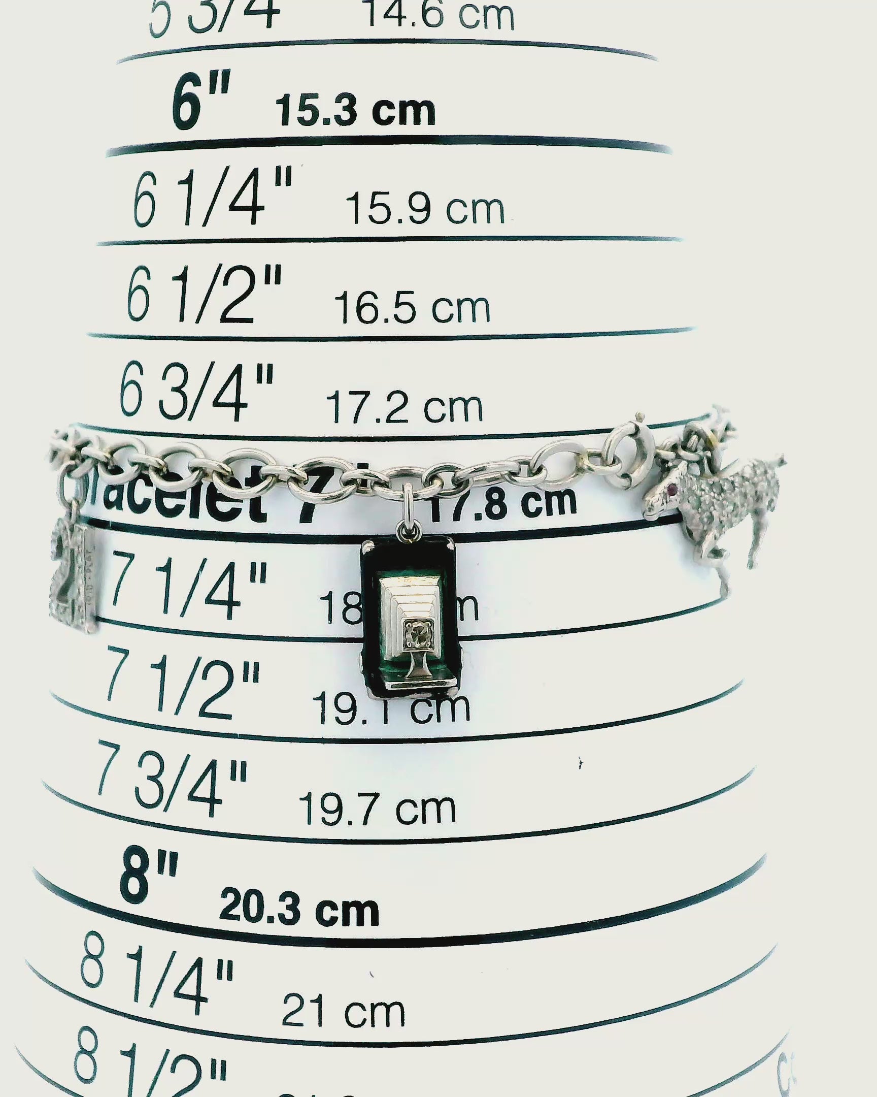 Cartier Diamond Charm 1937 in platinum Bracelet