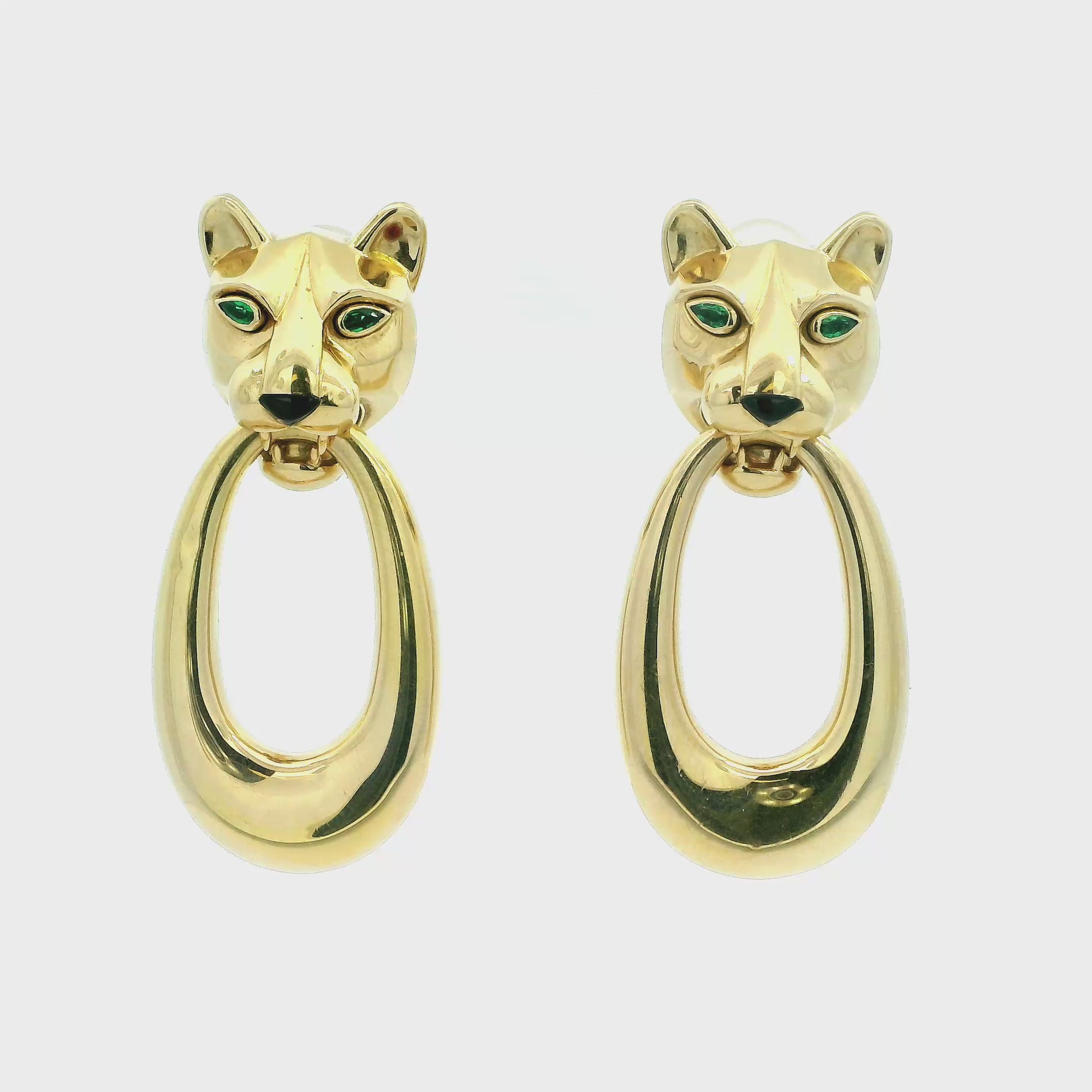 Cartier Panther 18K Yellow Gold Day & Night Ears Door-knockers(Pre-Owned)