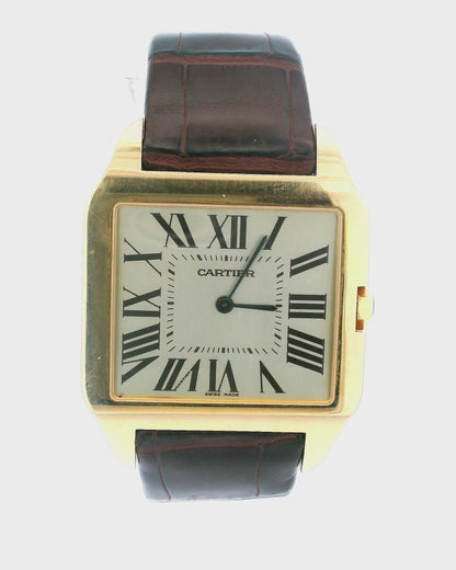 Cartier Santos Dumont W2006851 Large 18k Yellow Gold Mens Watch