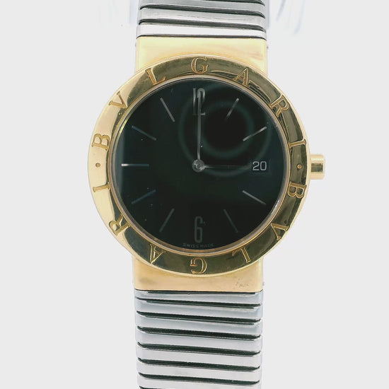 Bulgari Bulgari BB33GSCD 18K Yellow Gold, Stainless Steel Tubogas Bracelet.