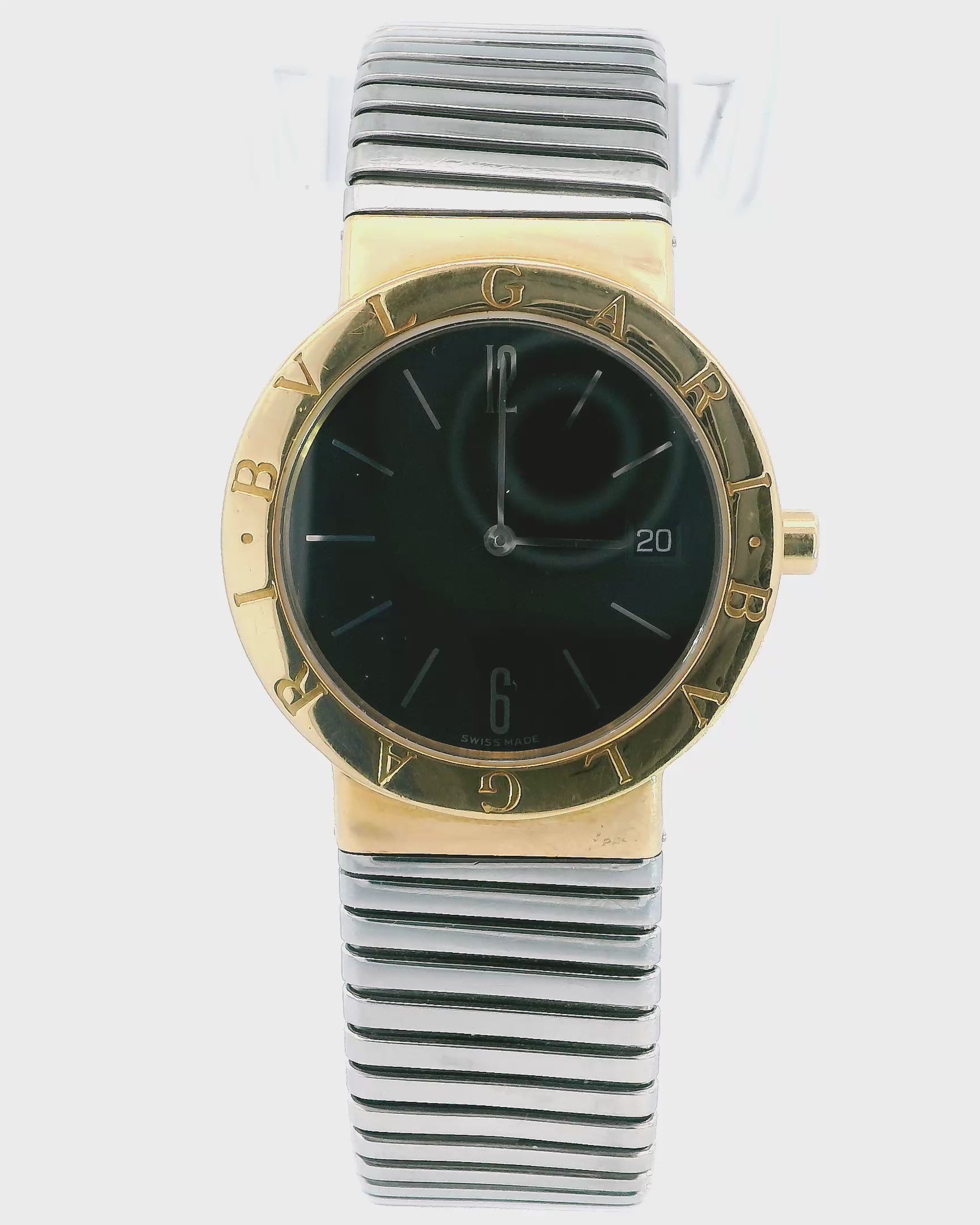 Bulgari Bulgari BB33GSCD 18K Yellow Gold, Stainless Steel Tubogas Bracelet.