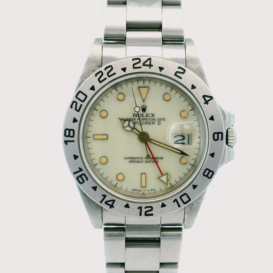 Rolex  Explorer II 16550 Cream Dial Vintage Mens Watch