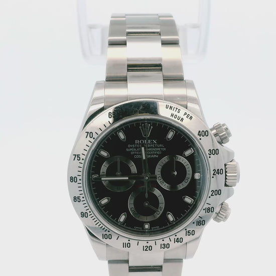 Rolex Daytona 116520 Black 'APH' Dial Watch Box & Papers
