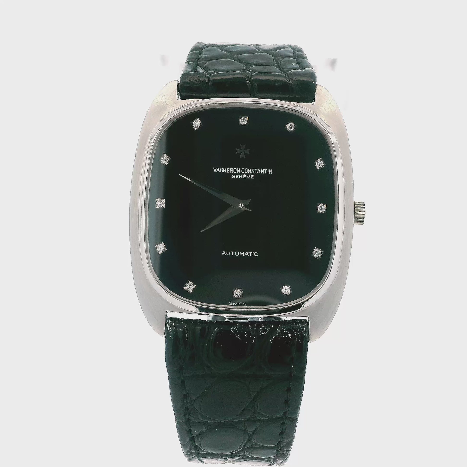 Vacheron Constantin XL 45003 18K White Gold Diamond Onyx Dial W/Box