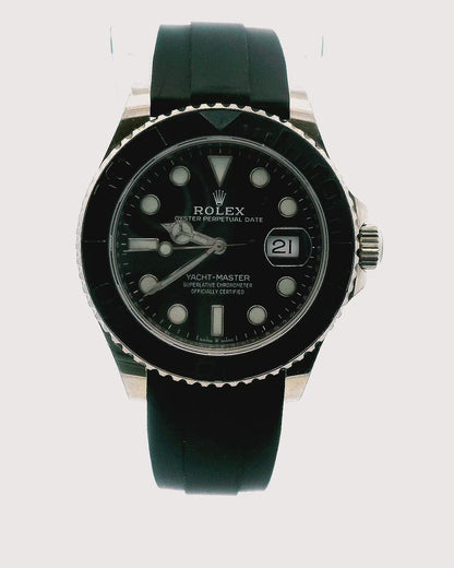 Rolex Yacht-Master 226659 Black Dial 18K White Gold Watch Box Papers