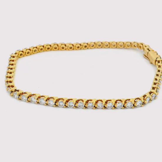 Cartier 18K Yellow Gold Diamond Line Bracelet