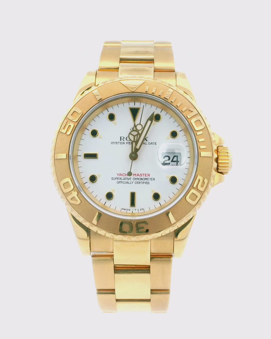 Rolex Yacht Master 16628 18K Yellow Gold Mens Watch