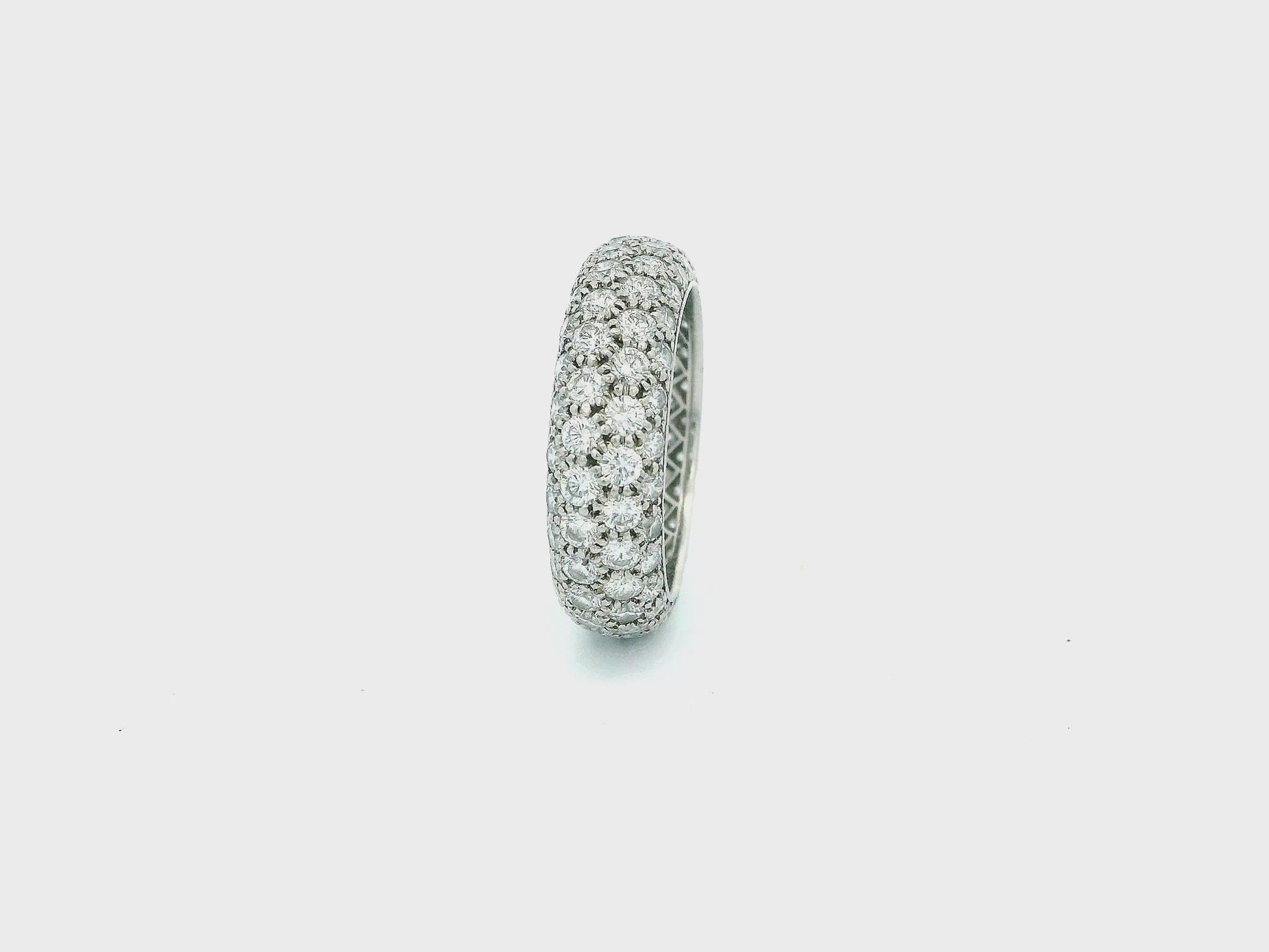 Tiffany & Co. Etoile Four Row Pave Platinum Ring
