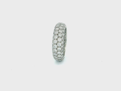 Tiffany & Co. Etoile Four Row Pave Platinum Ring