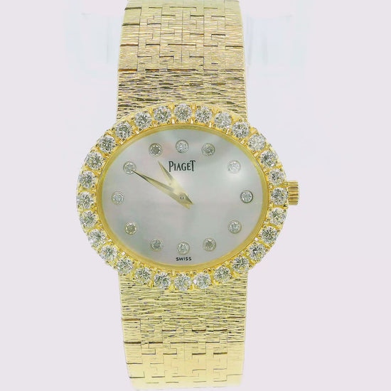 Piaget 15804A6 Factory MOP Diamond Dial & Bezel Mesh Bracelet