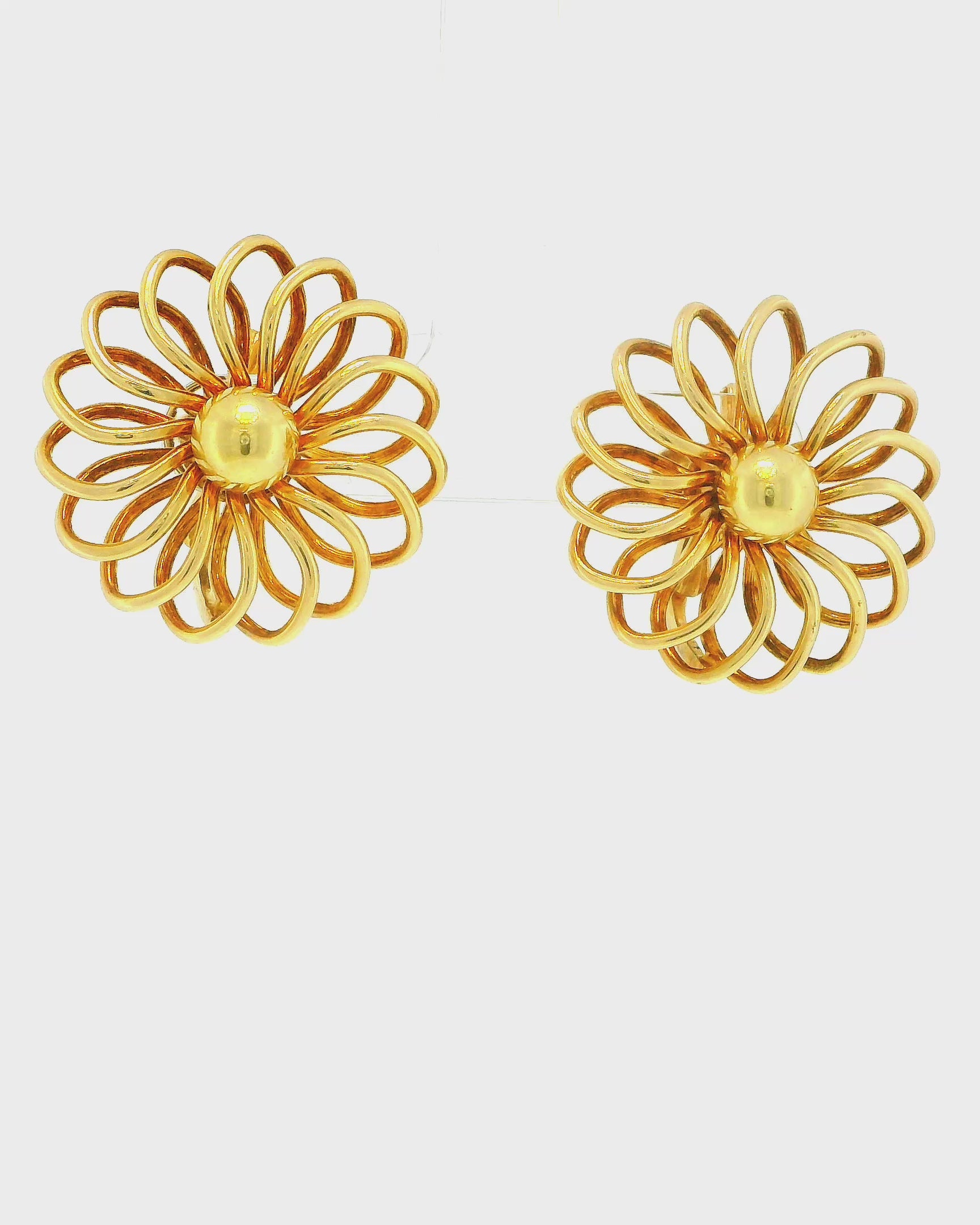 Cartier 14K Gold Pinwheel Non-Pierced Screw-Back Earrings