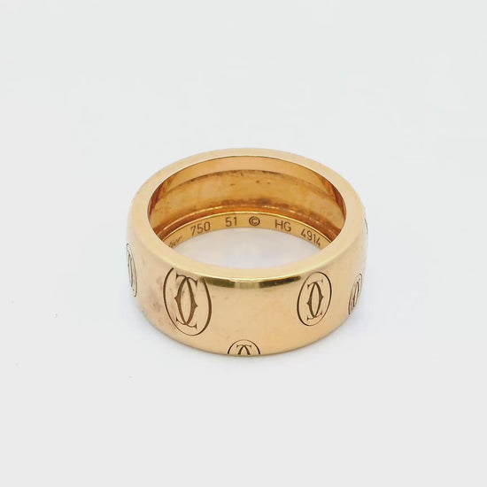 Cartier 18K Rose Gold Ring Size 51