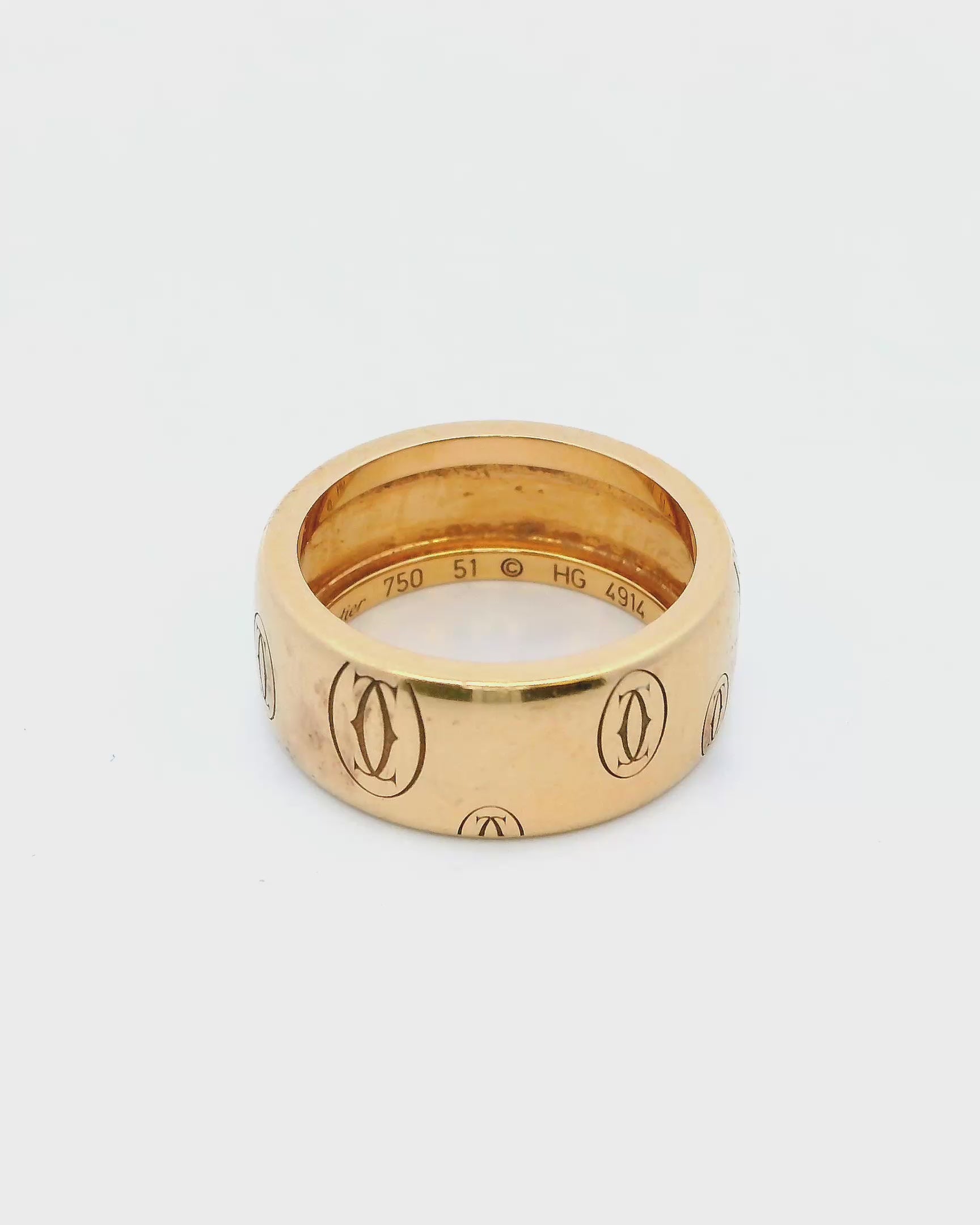 Cartier 18K Rose Gold Ring Size 51