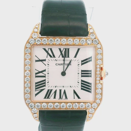Cartier Santos Dumont WH100751 18K Rose Gold With Box & Card
