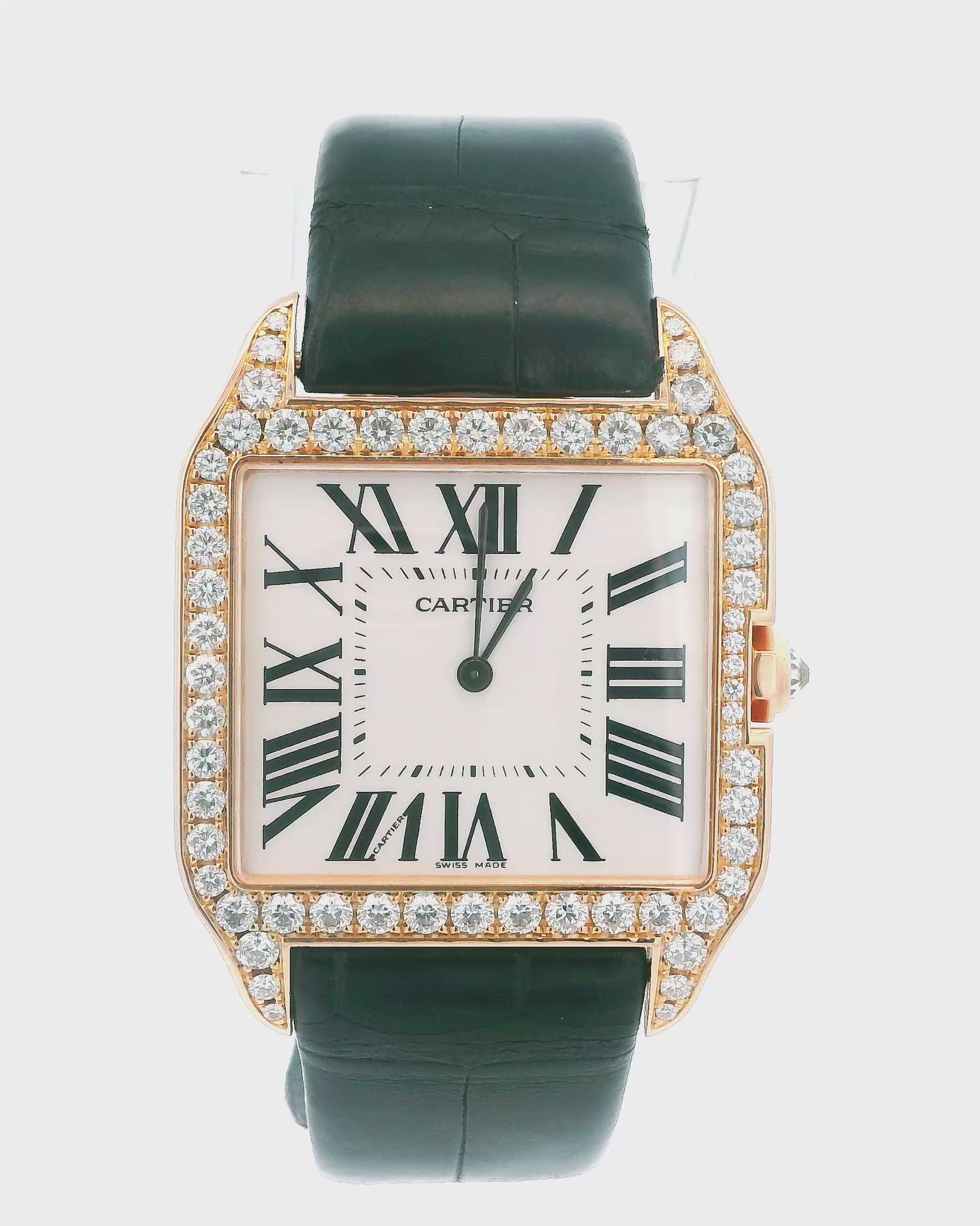 Cartier Santos Dumont WH100751 18K Rose Gold With Box & Card