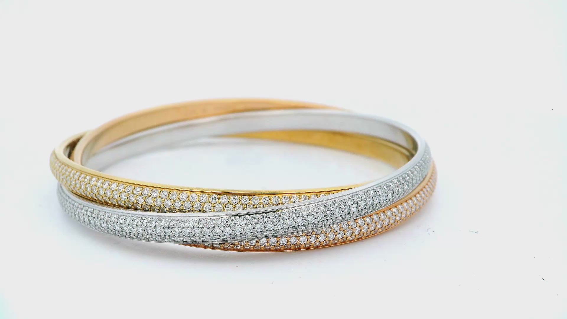Cartier Trinity Wide Pave Bangle