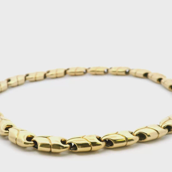 Bvlgari 18K Yellow Gold Necklace Puff Y link